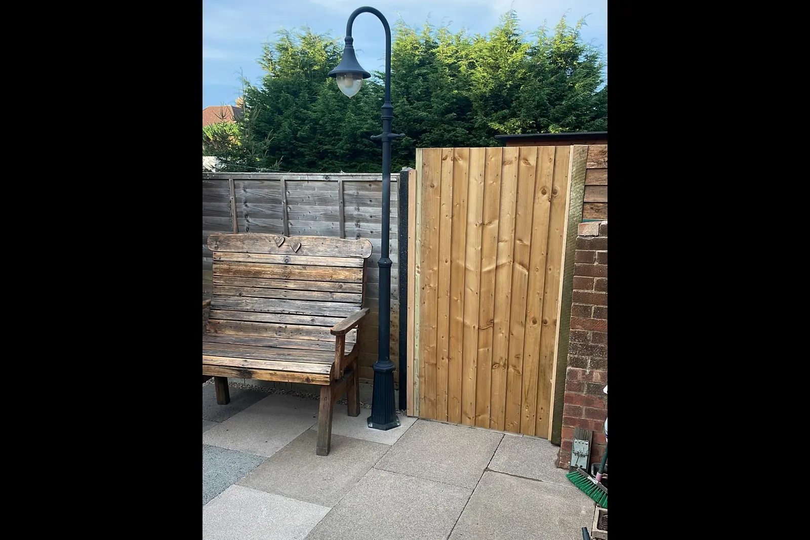 Tidied garden after landscaping work