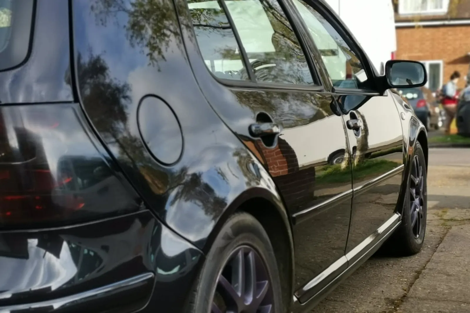 Golf exterior after hand washing